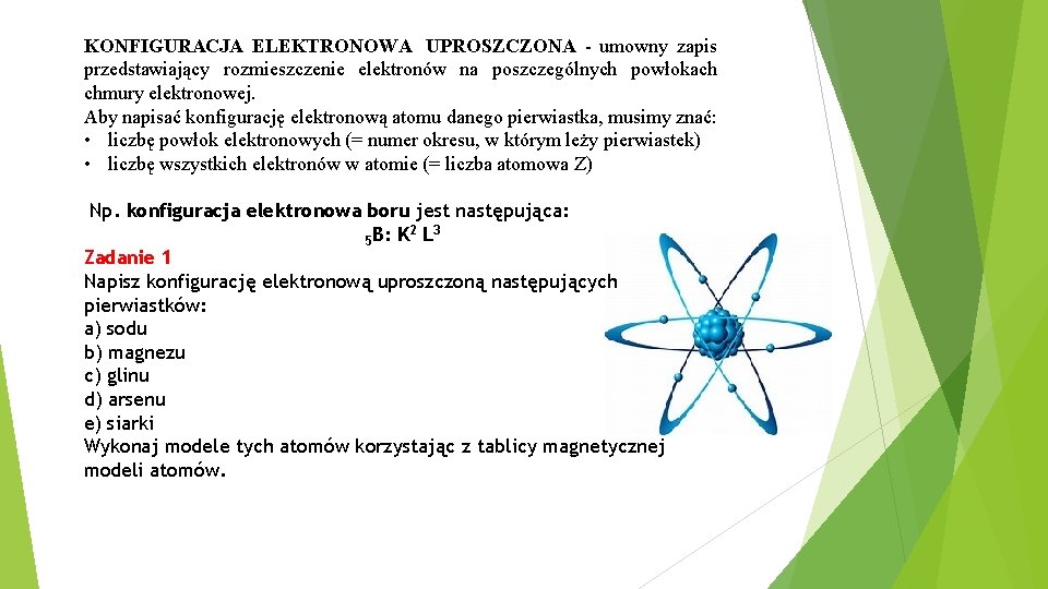 Budowa atomu Konfiguracje elektronowe pierwiastkw Materiay z fizyki Co To Jest Konfiguracja Elektronowa Atomw