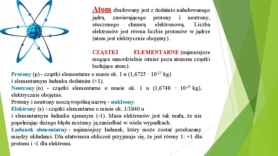 Budowa atomu Konfiguracje elektronowe pierwiastkw Materiay z fizyki Budowa Atomu Sprawdzian Liceum Pdf