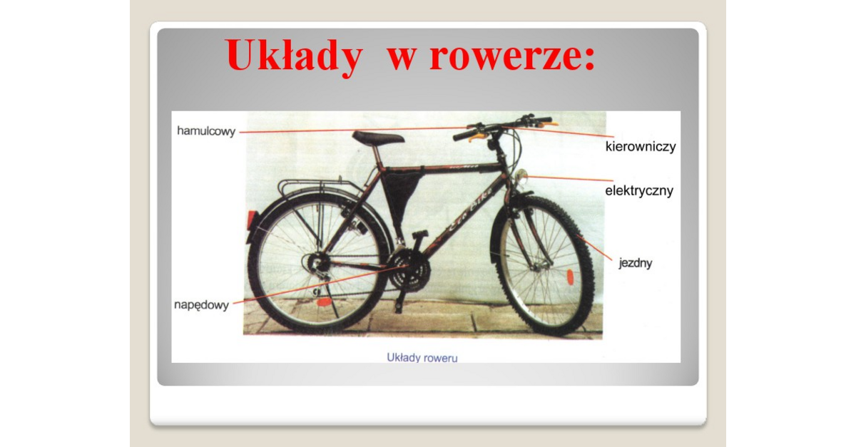 Technika Klasa 4 Sprawdzian Rower