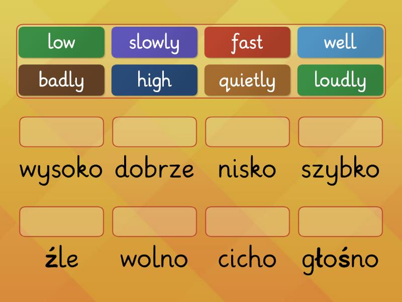 BUGS TEAM 3 UNIT 3 ADVERBS - ENG-PL - Match up Bugs Team Klasa 3 Wordwall