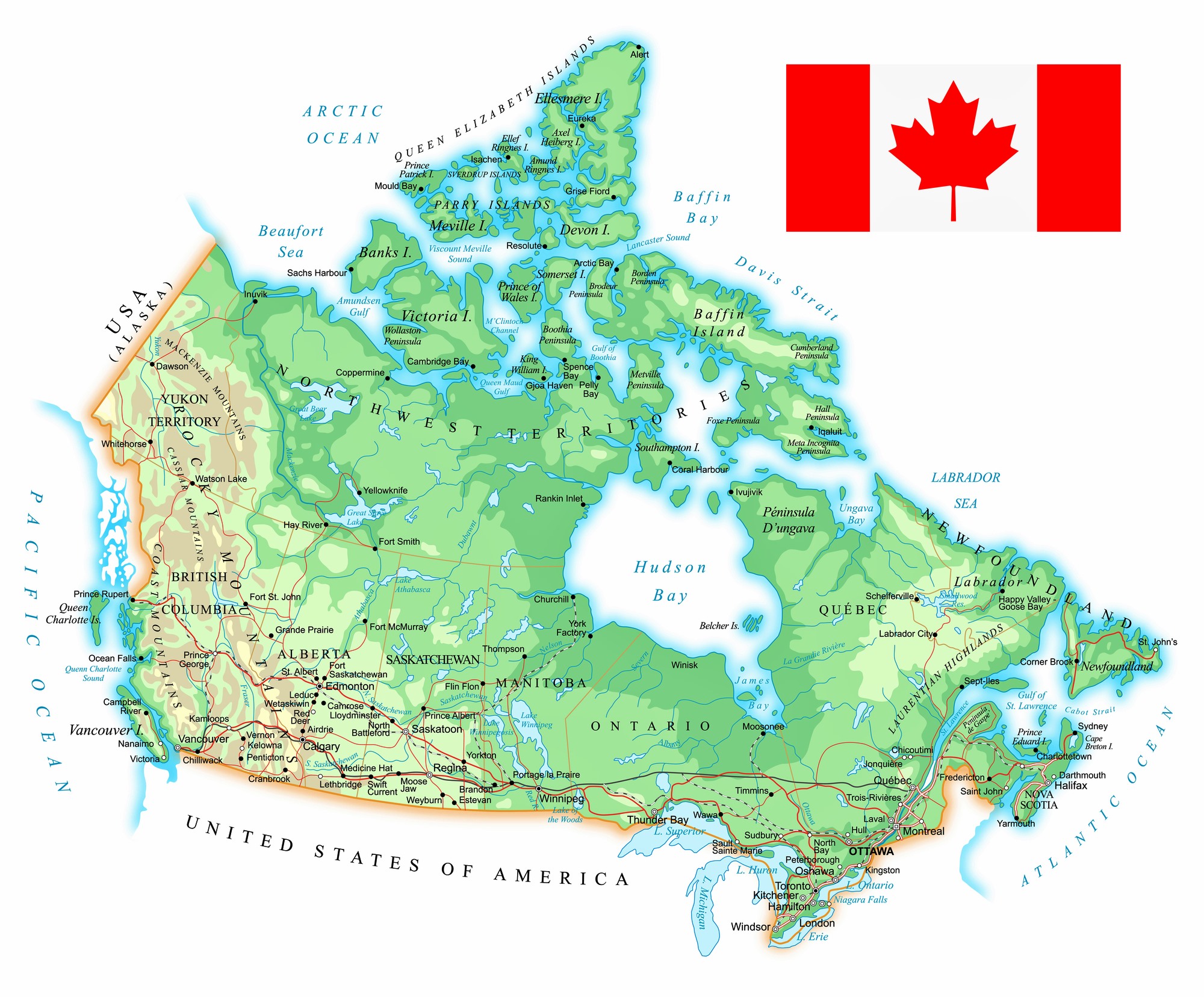 Canada Maps | Printable Maps of Canada for Download Quelle Est La Superficie Du Canada