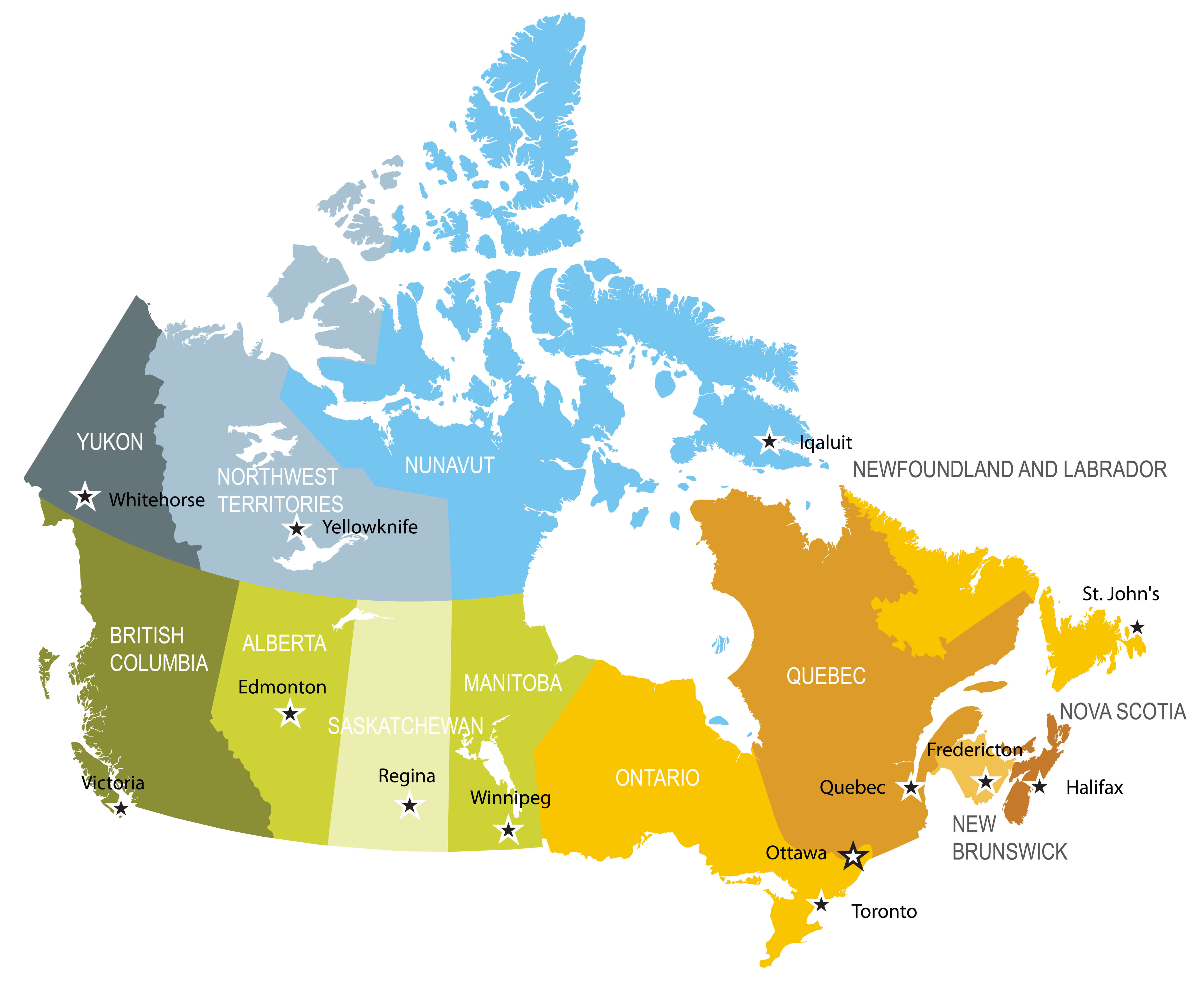 Canada Provinces And Territories Map Time Zones Map World - Bank2home.com Canada Provinces And Territories Map