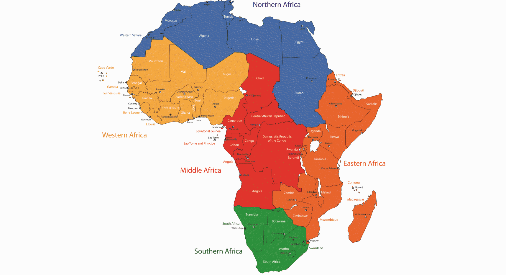 Carte Afrique Images ≡ Voyage - Carte - Plan La Carte D Afrique Et Leurs Pays