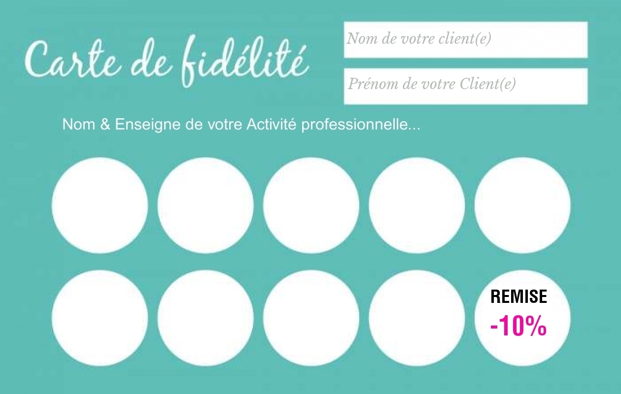 Modele Carte De Fidelite Word