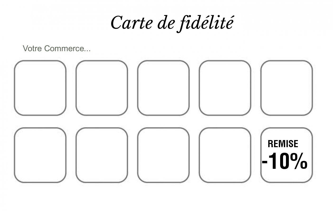 Carte de Fidélité | Modèle Gratuit à Personnaliser en Ligne Modele Carte De Fidelite Word
