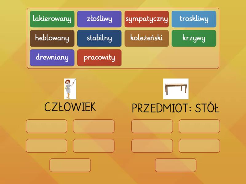 Cechy charakteru - Group sort Cechy Charakteru Jana Pawła Ii