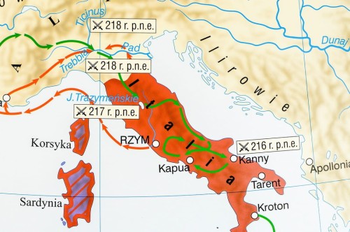CESARSTWO RZYMSKIE MAPA ŚCIENNA SZKOLNA Podboje Rzymu W Okresie Cesarstwa