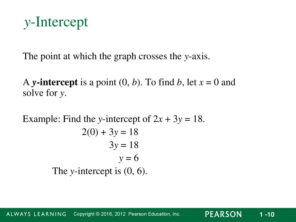 Chapter 1 Graphs, Functions, and Models. - ppt download 2x 3y 18 X And Y Intercept