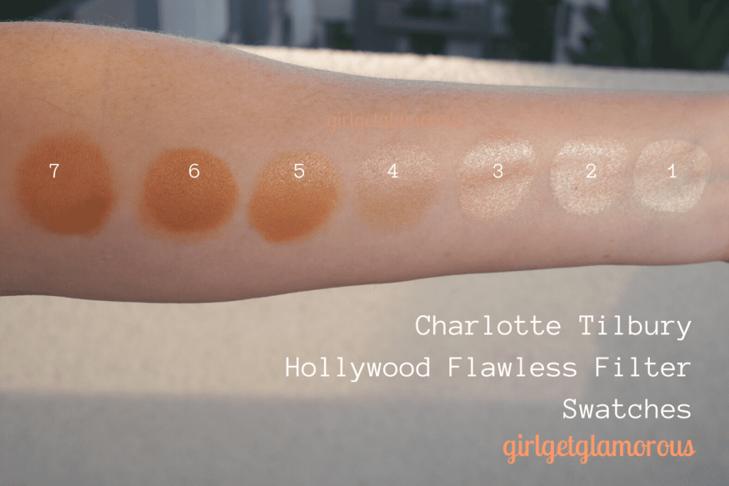 Charlotte Tilbury Hollywood Flawless Filter Primer and Highlighter Charlotte Tilbury Hollywood Flawless Filter Swatches