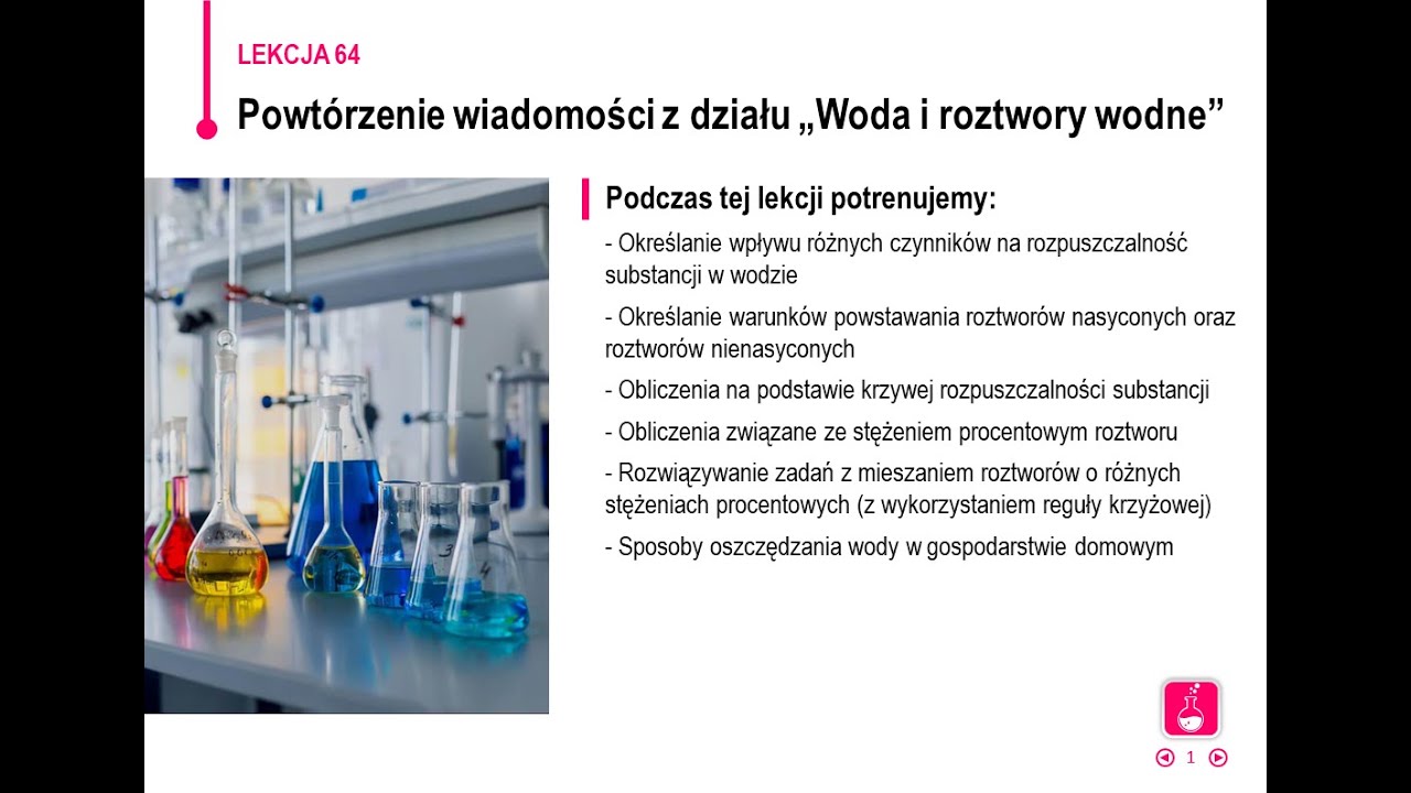 Chemia - klasa 7 - Powtórzenie wiadomości z działu Woda i roztwory Woda I Roztwory Wodne Sprawdzian Klasa 7 Odpowiedzi Nowa Era