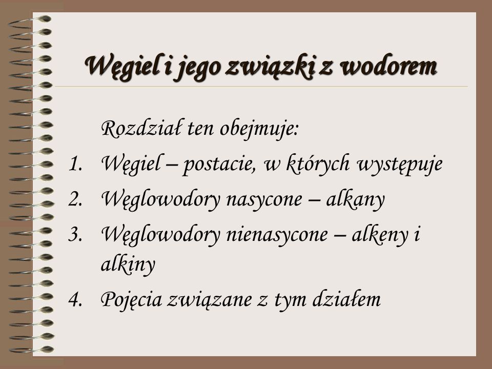 Węgiel I Jego Związki Z Wodorem