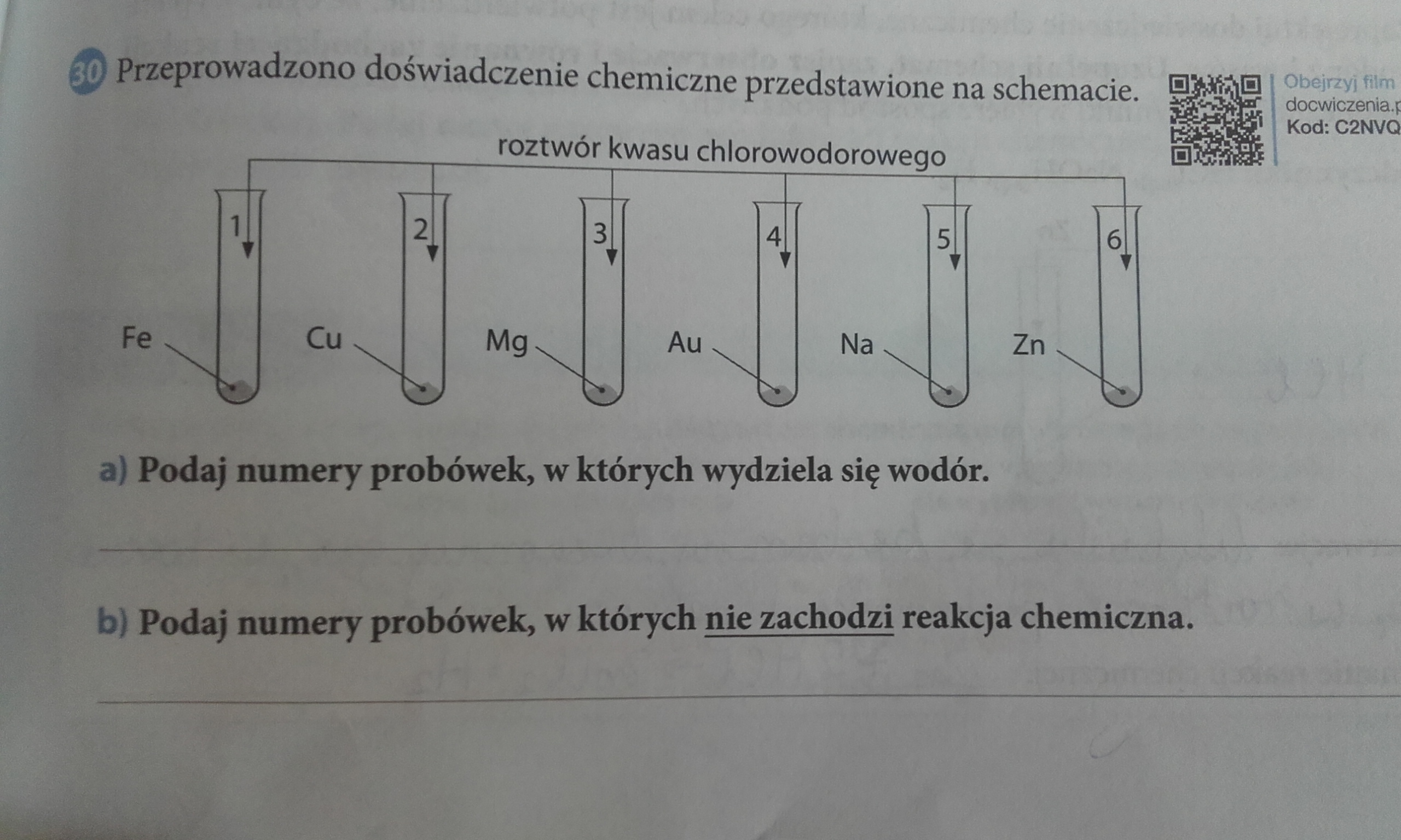 Chemia! Proszę o pomoc Daję naj :) Przeprowadzono doświadczenie Podaj Numery Probówek W Których Zachodzą Reakcje Chemiczne