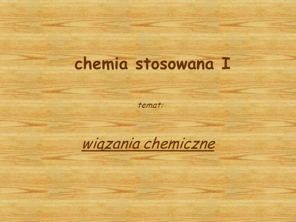 Wiązania Chemiczne Zadania I Rozwiązania