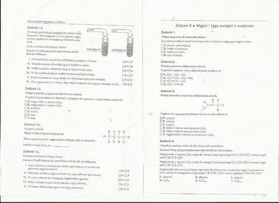 Chemia zadania Węgiel i jego związki z wodorem? Ktoś umie ? – zadania Test Zwiazki Wegla Z Wodorem
