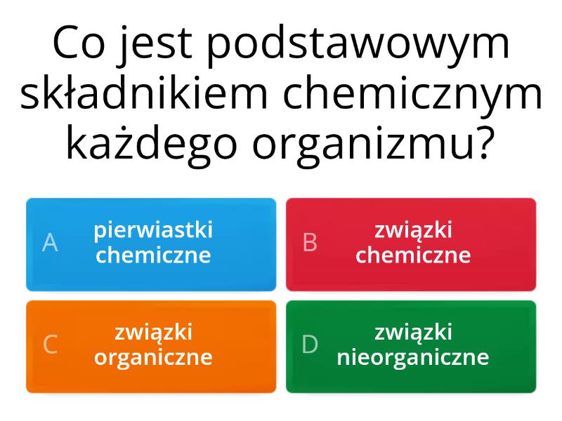 Chemiczne podstawy życia - Test Chemiczne Podstawy Zycia Test
