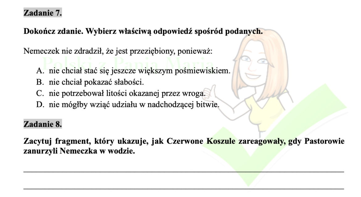 Czytanie Ze Zrozumieniem Klasa 5 Karty Pracy