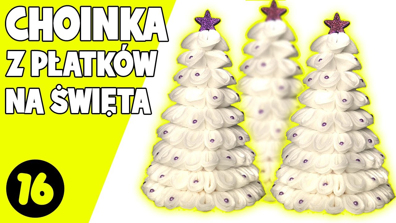 Choinka Z Płatków Kosmetycznych Youtube