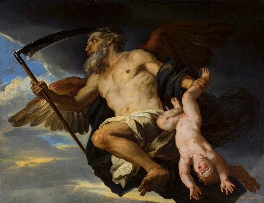 Chronos and His Child by Giovanni Francesco Romanelli - World History Cronos Se Come A Sus Hijos