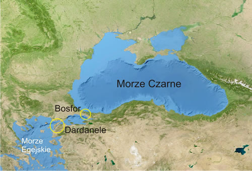 Cieśnina Bosfor Mapa | Mapa Cieśnina Bosfor I Dardanele Mapa