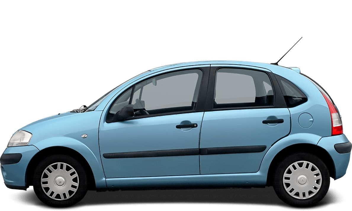 Citroën C3 2005-2010 Dimensions Side View Studia Podyplomowe Konserwacja Zabytków Archeologicznych