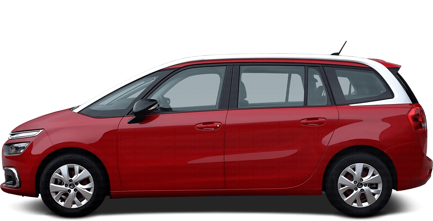 Citroën C4 SpaceTourer 2018-2022 Dimensions Side View Jastrzębska Finanse Jednostek Samorządu Terytorialnego