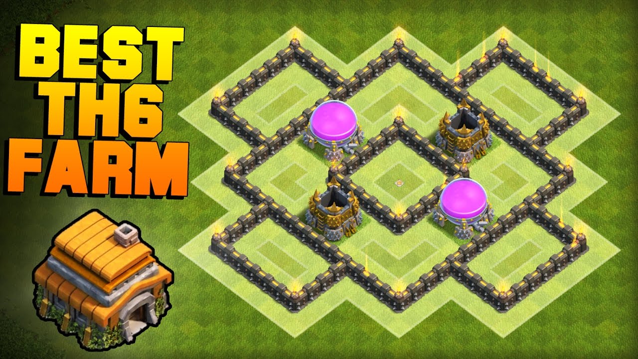 Clash of Clans | BEST TH6 Farming Base 2017 | New Town Hall 6 Defense Clash Of Clans Th6 Base Layout