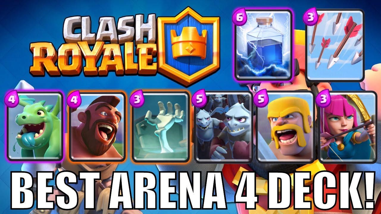 CLASH ROYALE | BEST ARENA 4 DECK! | EASY WINS! - YouTube Clash Royale Arena 4 Deck