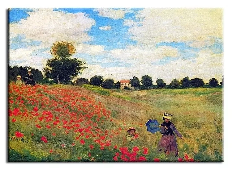 Claude Monet - Pole maków - 50x70 cm - G92512 | Twoja-sztuka.pl Claude Monet Pole Makw Opis Dziela Sztuki