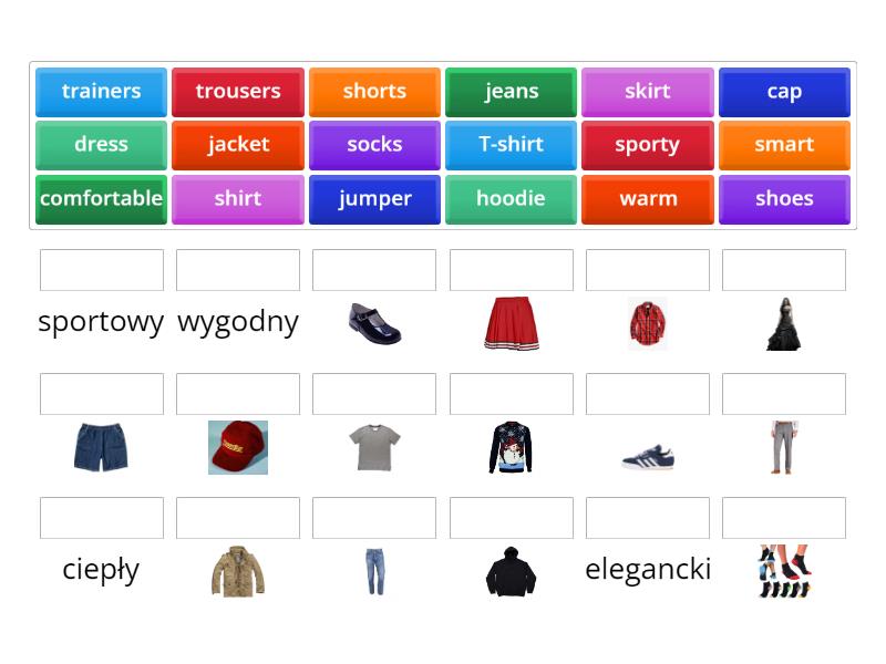 clothes together klasa 4 unit 2 - Połącz w pary Together Klasa 4 Test
