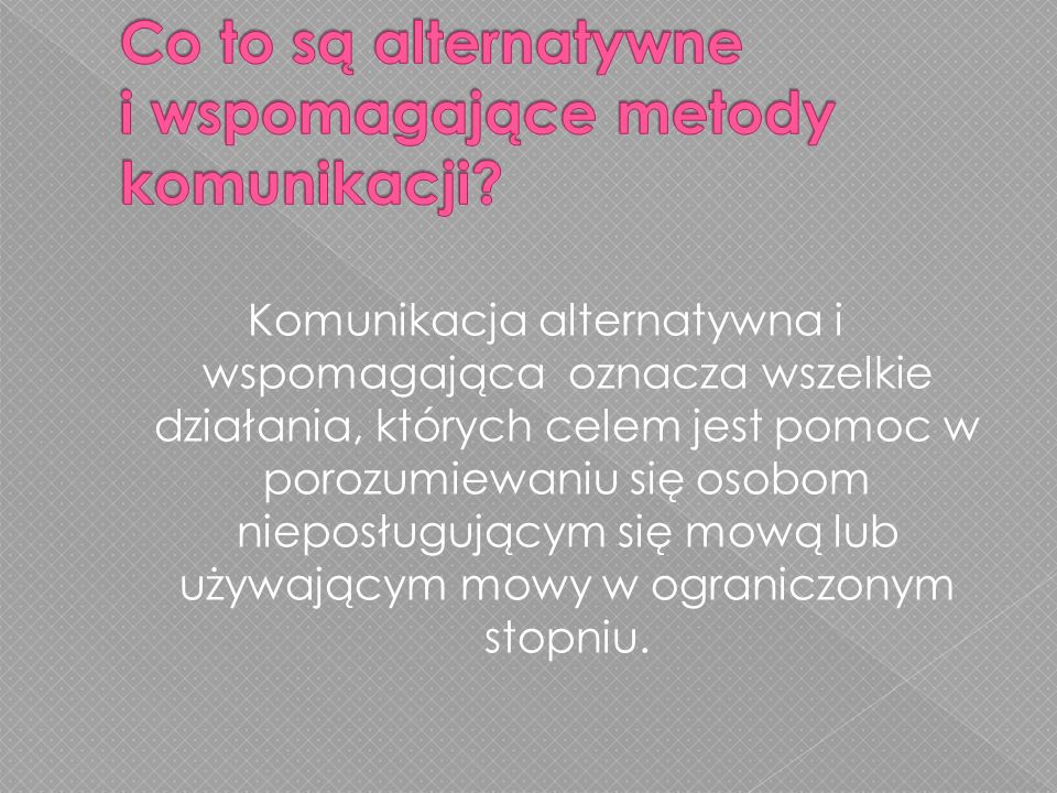 Alternatywne I Wspomagające Metody Komunikacji Pdf