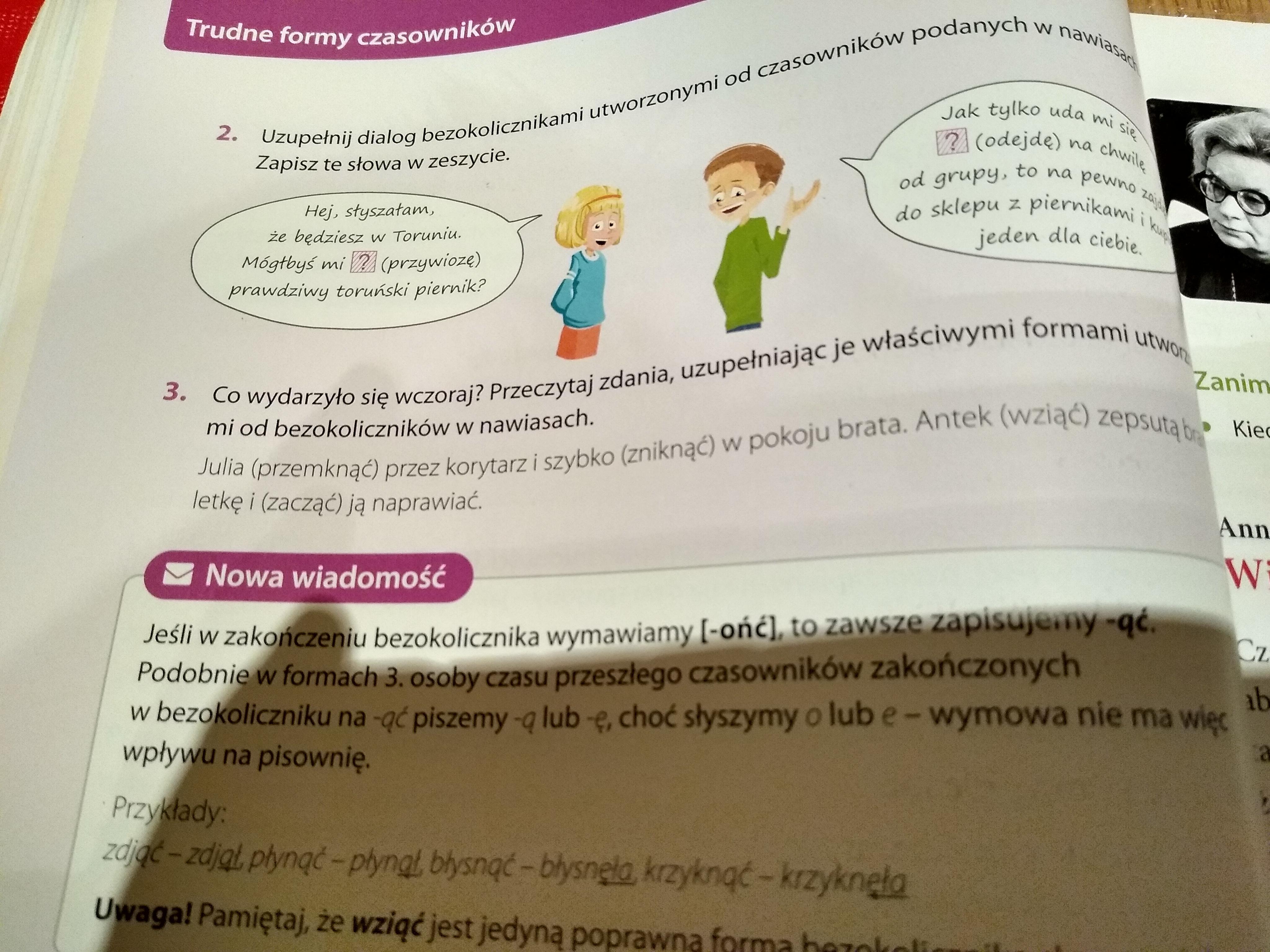 Co wydarzyło się wczoraj? Przeczytaj zdania uzupełniając je właściwymi Przeczytaj Co Mowia Dzieci I Uzupelnij Zdania Wybranymi Imionami