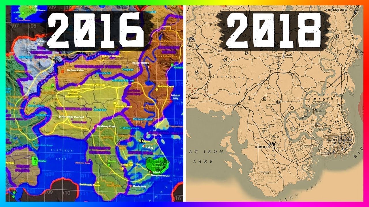 Red Dead Redemption 2 Map Comparison