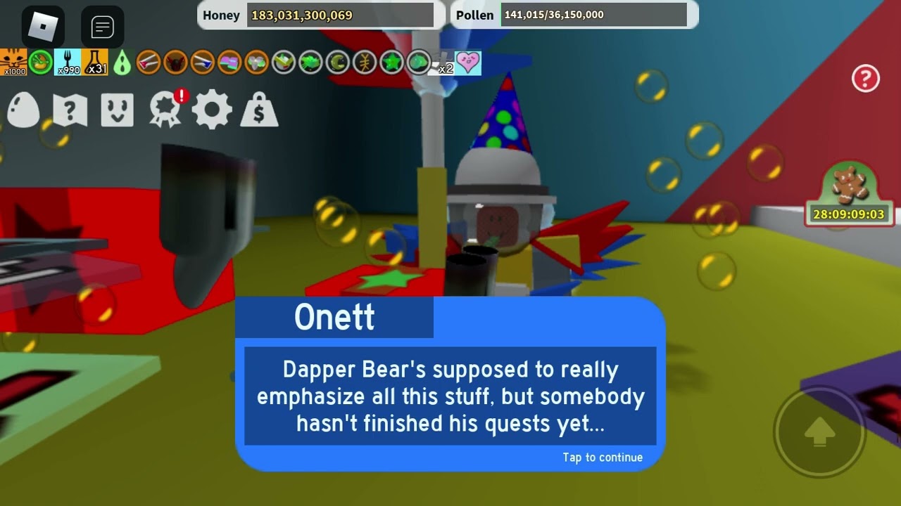 Completing onett's beesmas quest - Bee Swarm Simulator - YouTube Onett Quest Bee Swarm Simulator