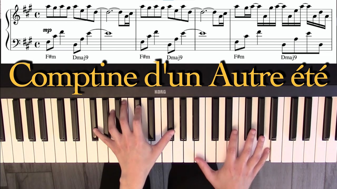 Comptine D Un Autre Ete Piano Tutorial