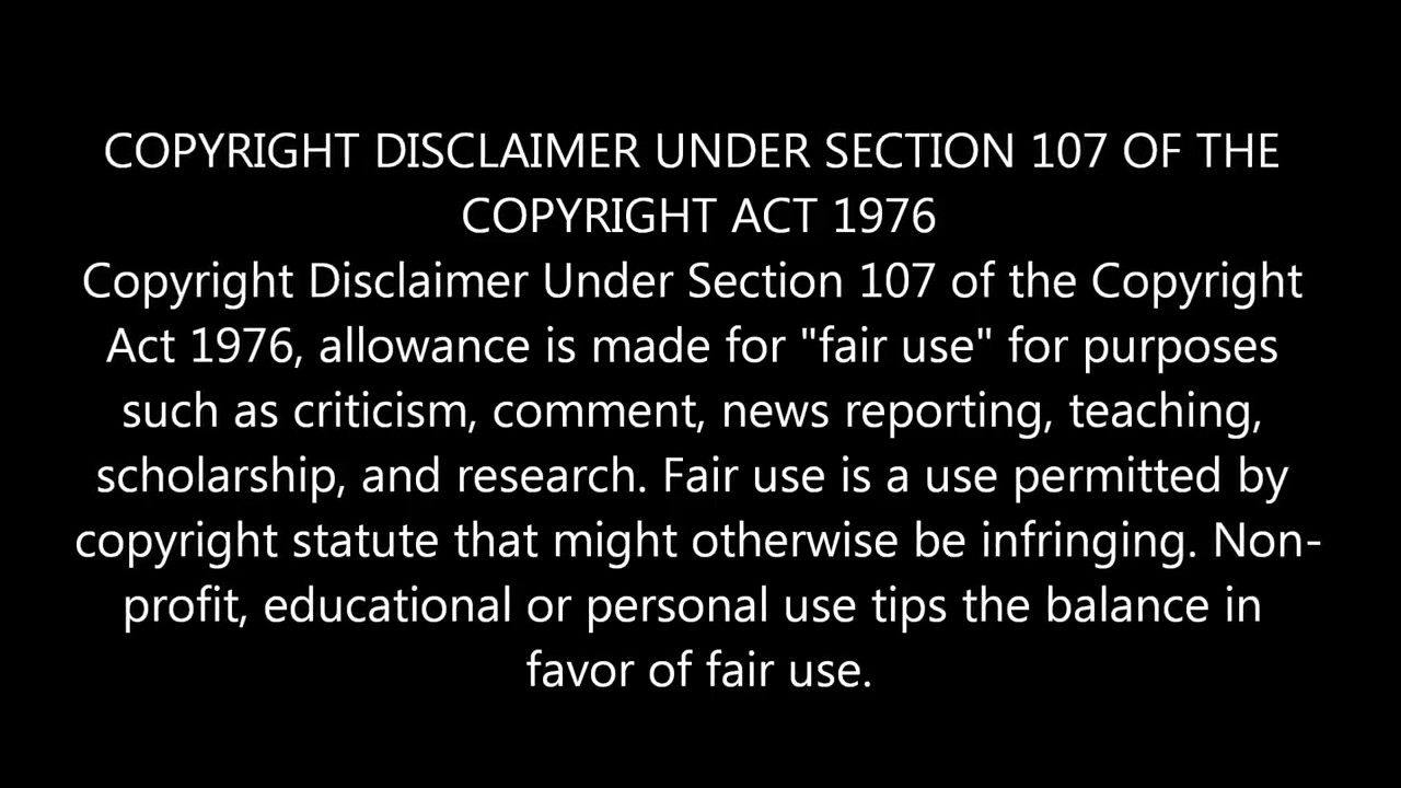 Copyright Disclaimer Under Section 107 Of The Copyright Act 1976