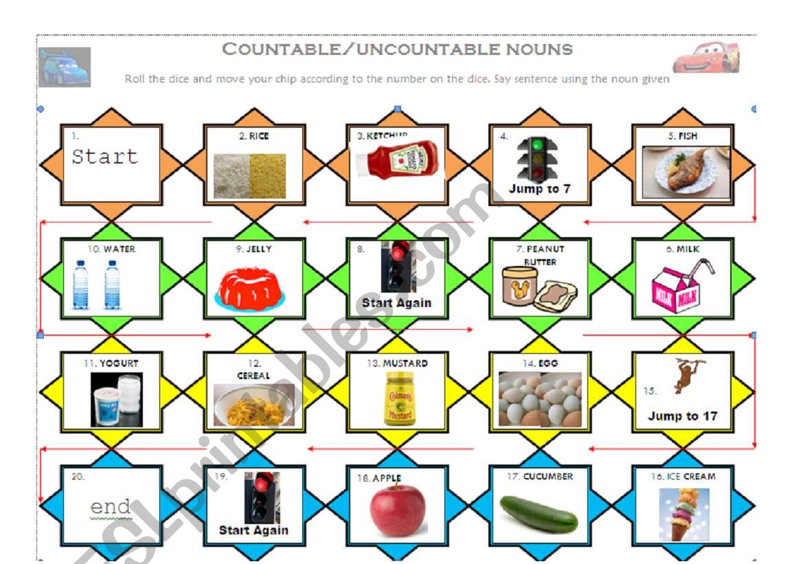 Countable Uncountable Nouns Online Game
