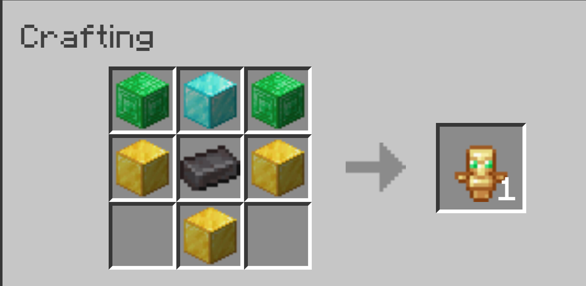 Craftable Totem Of Undying Minecraft Data Pack Minecraft Totem Of Undying Recipe