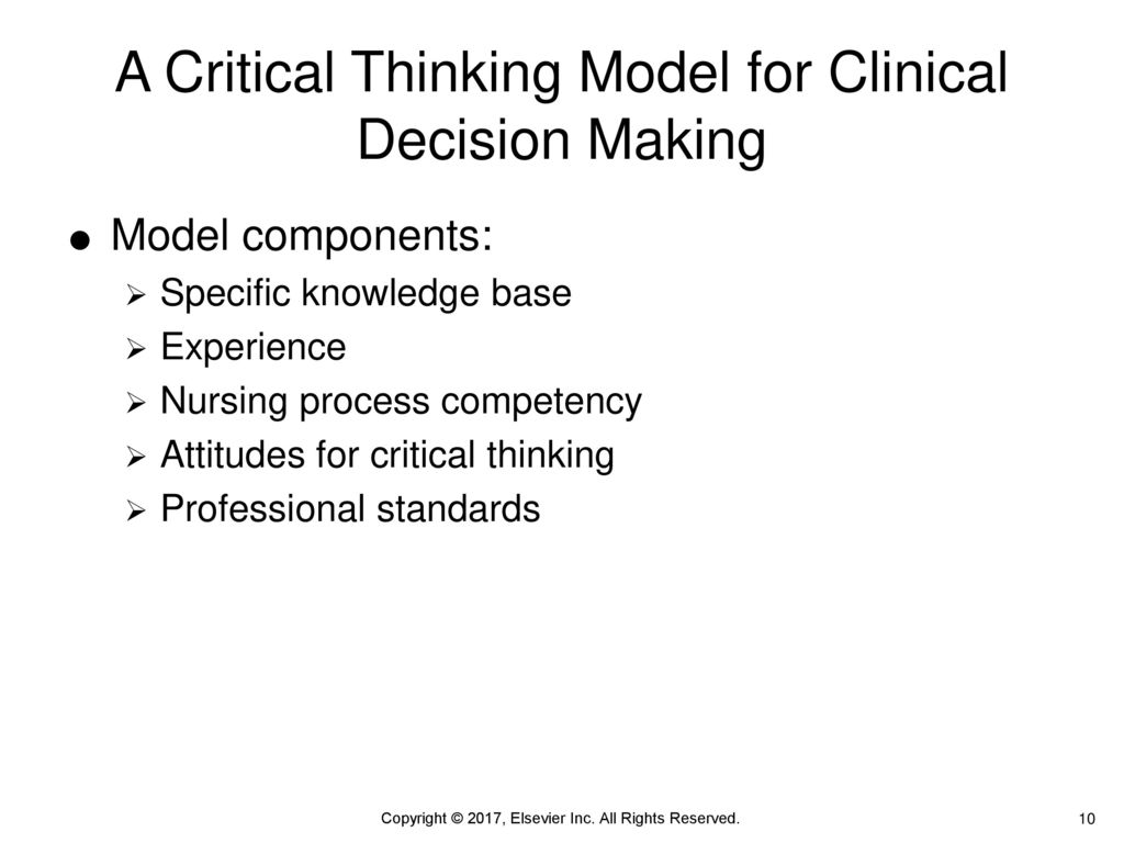 Critical Thinking in Nursing Practice - ppt download Chapter 15 Critical Thinking In Nursing Practice Test Bank