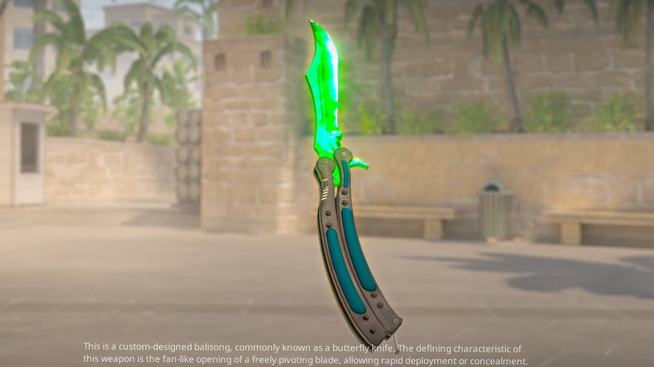CS2 BUTTERFLY KNIFE EMERALD - YouTube Butterfly Knife Cs Go Real Life