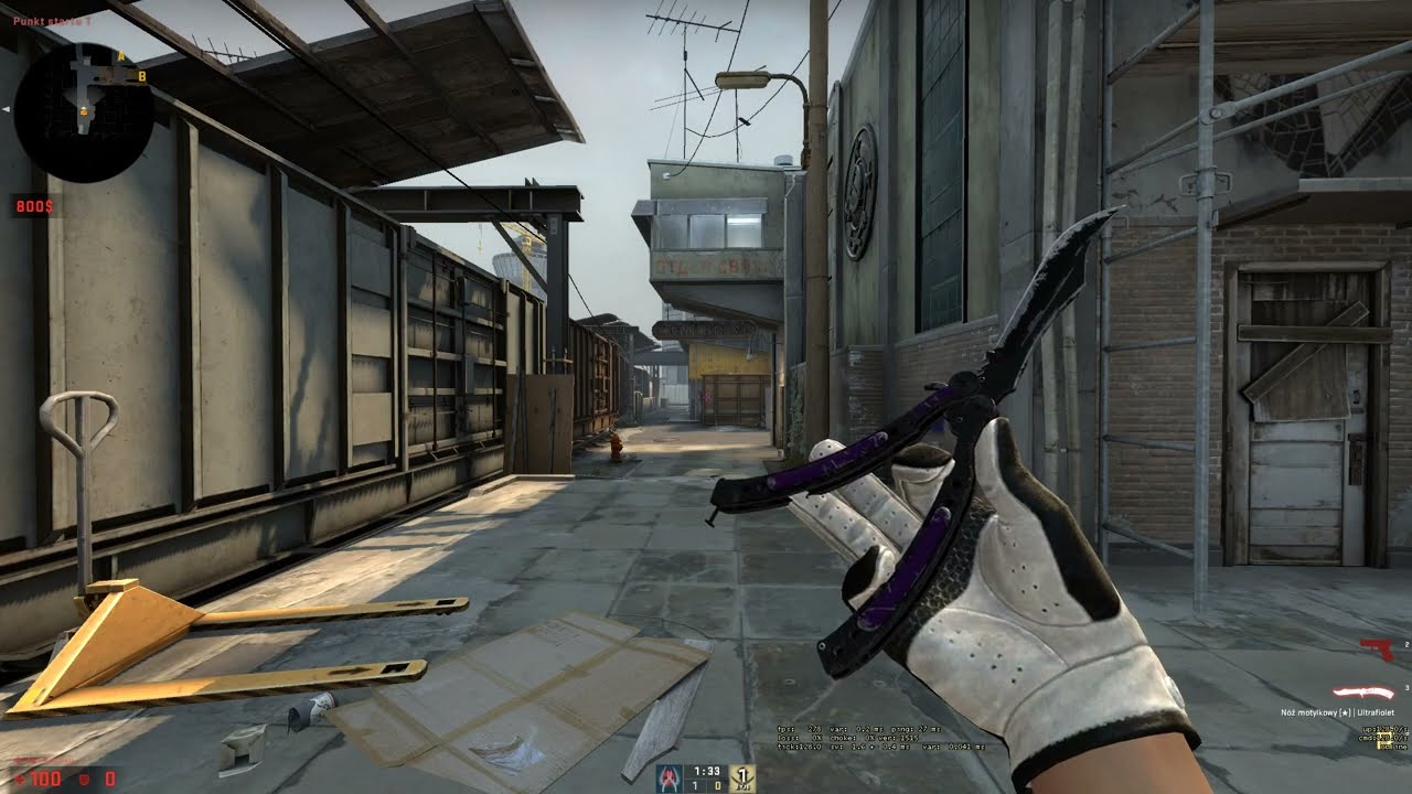 CS:GO BUTTERFLY KNIFE ULTRAVIOLET WELL-WORN | SKIN SHOWCASE - YouTube Butterfly Knife Cs Go Real Life
