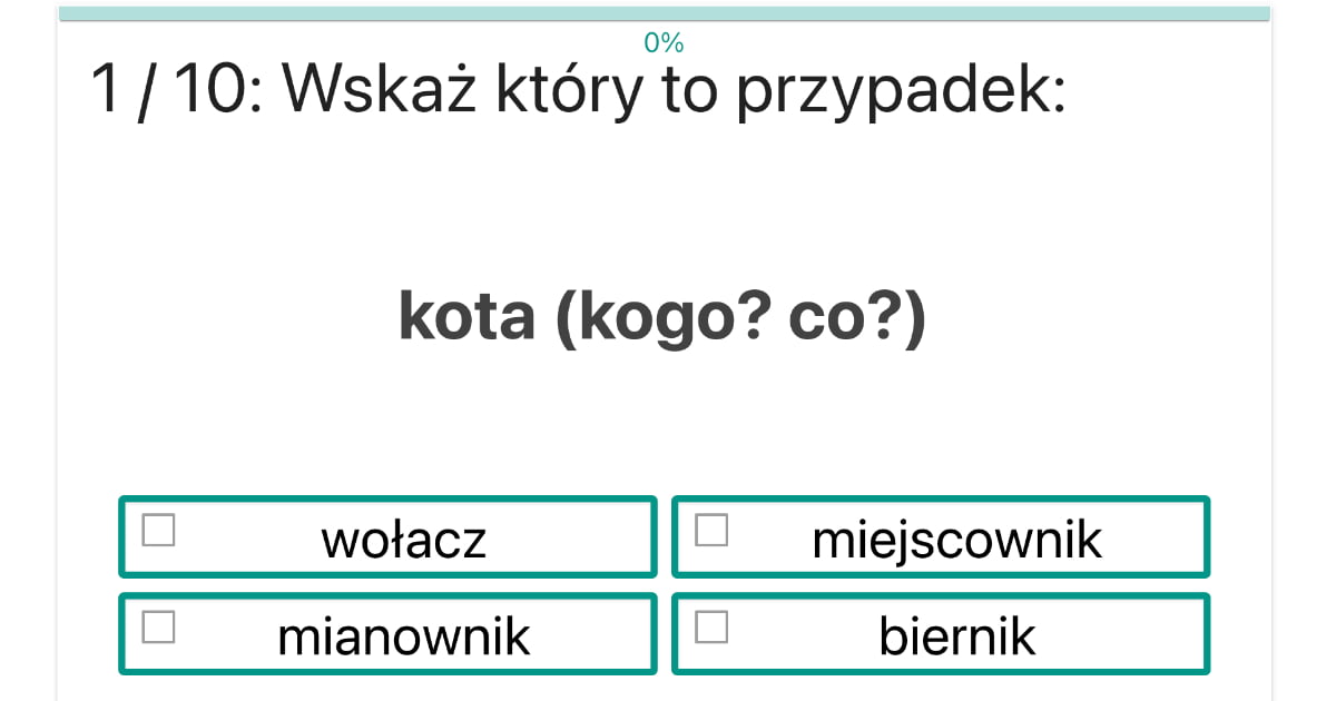 Odmiana Przez Przypadki Sprawdzian Klasa 4