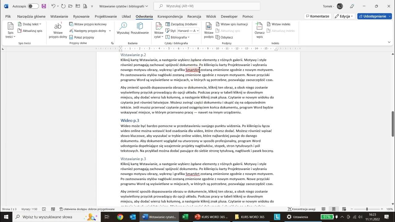 Cytaty i bibliografia Word 365 - YouTube Jak W Tekstach Kultury Została Przedstawiona Ojczyzna