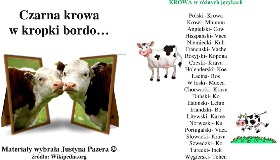 Czarna krowa w kropki bordo - PDF Darmowe pobieranie Czarna Krowa W Kropki Bordo żuła Trawę Kręcąc Mordą