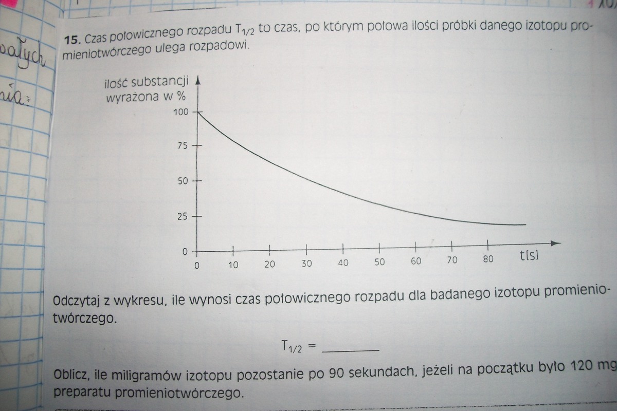 Czas Połowicznego Rozpadu Zadania I Rozwiązania