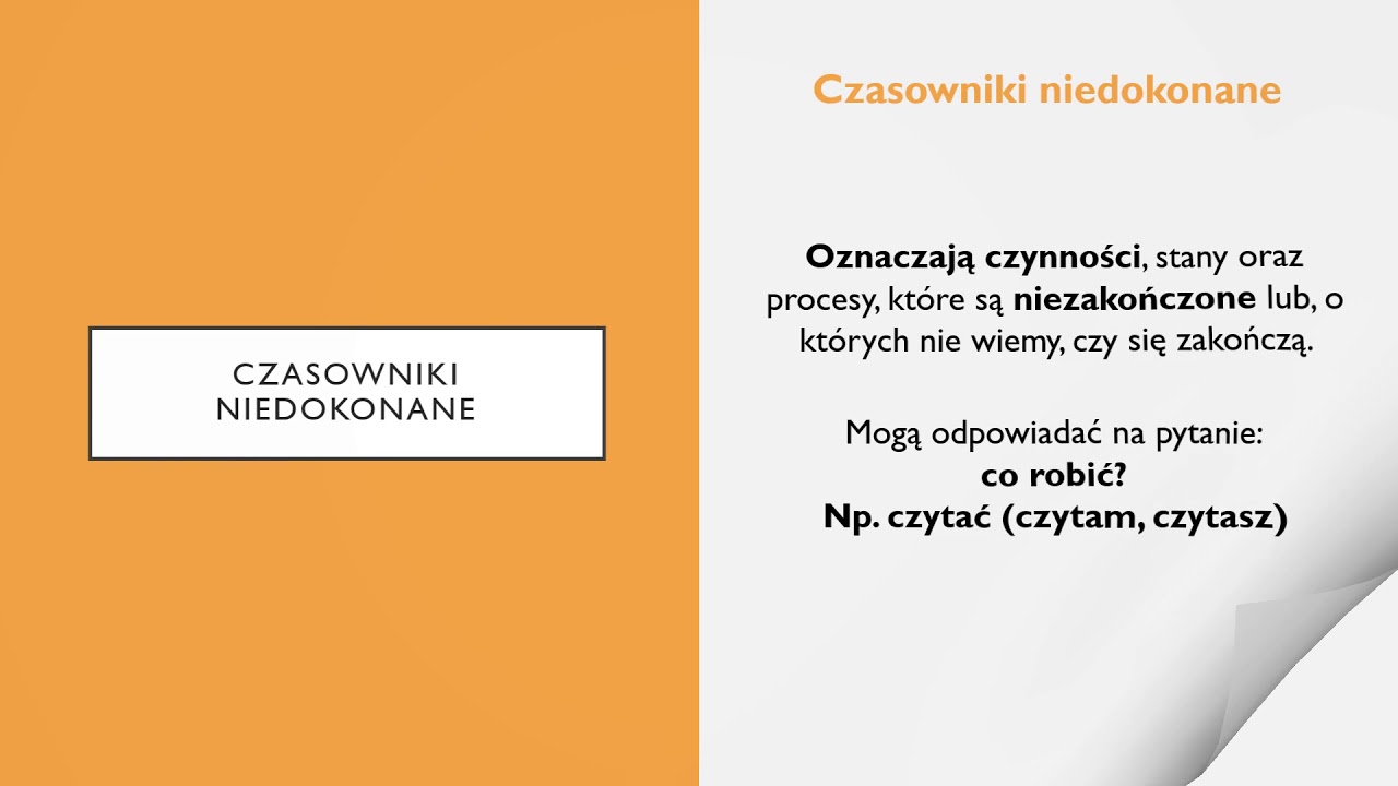 Czasowniki Dokonane I Niedokonane ćwiczenia Pdf