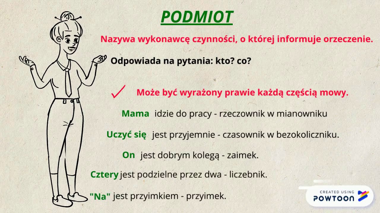 Czesci Zdania Klasa 5 Cwiczenia