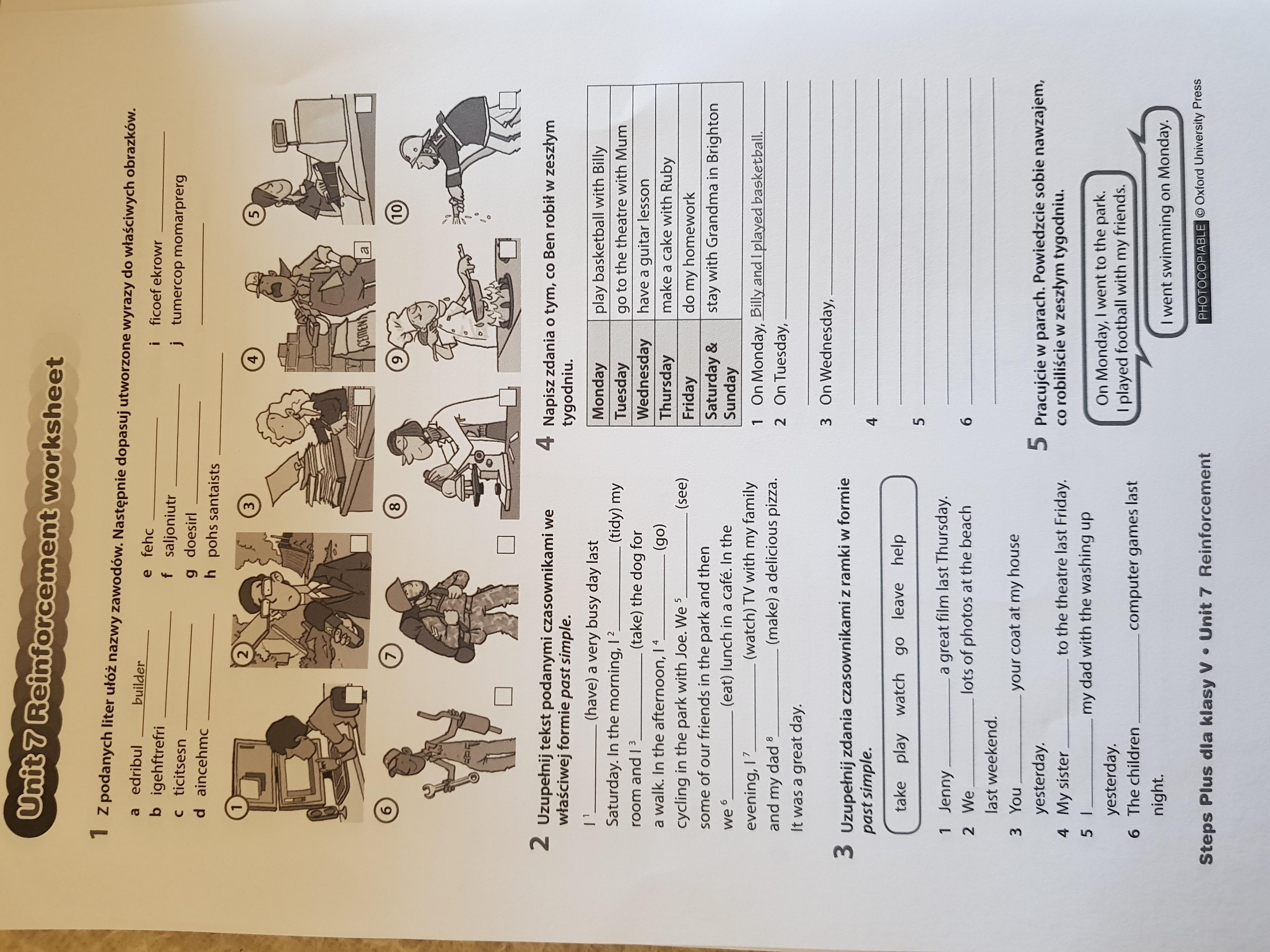 Steps Plus Klasa 5 Test Unit 4