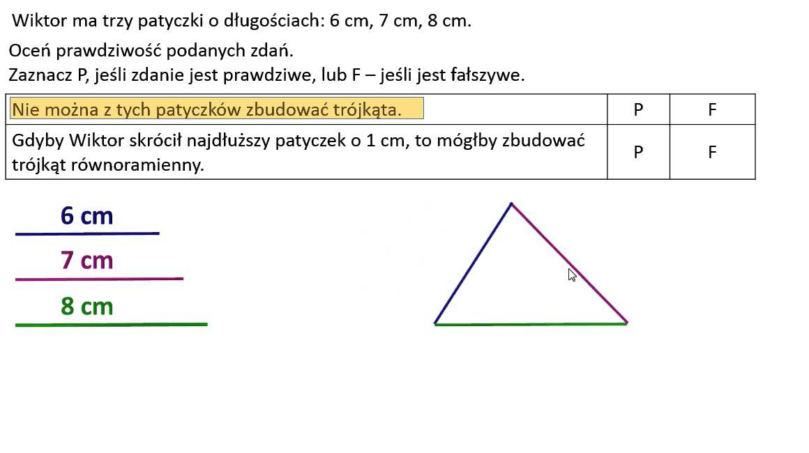 Czy można zbudować trójkąt z podanych odcinków? - YouTube Skonstruuj Trójkąt Z Podanych Odcinków