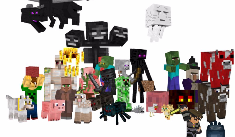 Czy rozpoznasz wszystkie moby z minecraft po angielskich nazwach Moby Minecraft