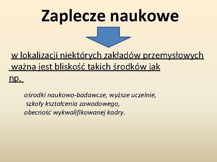 CZYNNIKI LOKALIZACJI PRZEMYSU PRZYRODNICZE POZAPRZYRODNICZE CZYNNIKI Wymień Przyrodnicze I Pozaprzyrodnicze Czynniki Lokalizacji Przemysłu